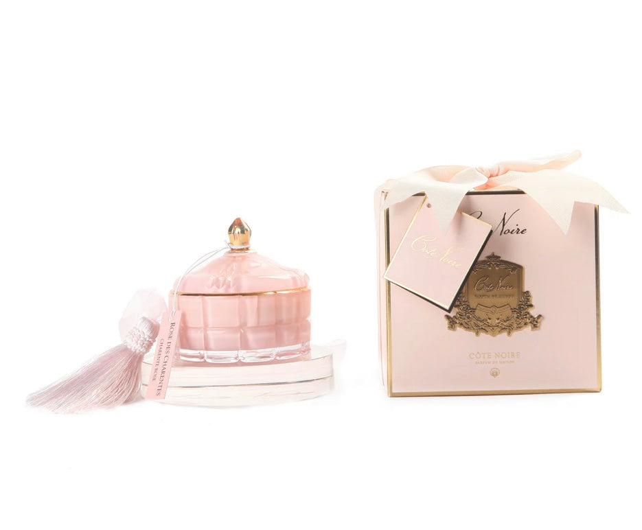 Côte Noire Luxury Scented Candle - Pink Glass Dome
