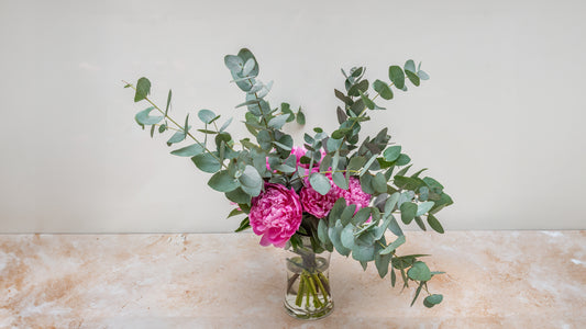 pink peonies